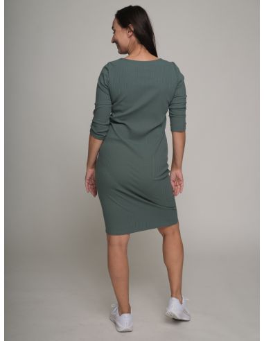 Žebrované šaty Clivia mintové