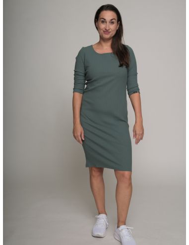 Žebrované šaty Clivia mintové