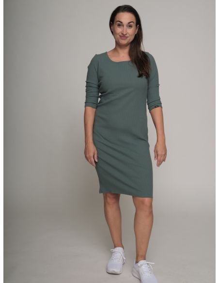 Žebrované šaty Clivia mintové