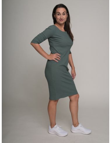 Žebrované šaty Clivia mintové