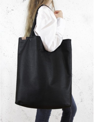 Černá taška Mega Shopper bag textura