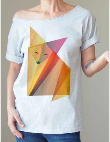 Šedé tričko Origami fox