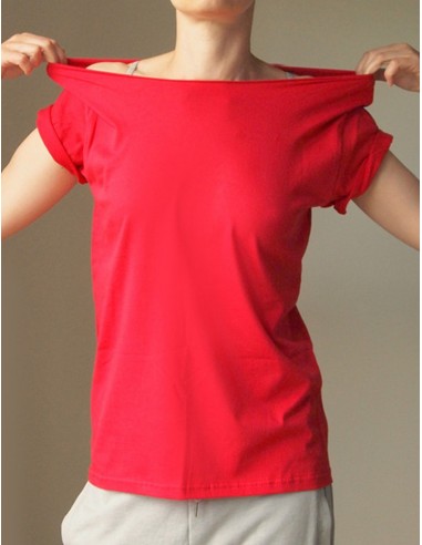 Červené oversize tričko
