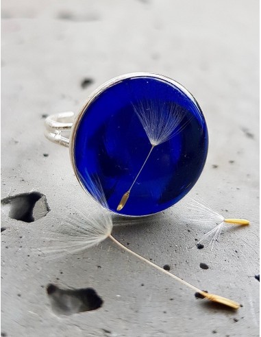 Prsten Pampeliška tmavě modrý
