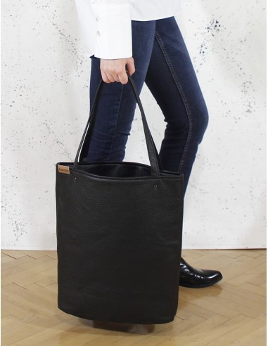 Černá taška Shopper bag s texturou